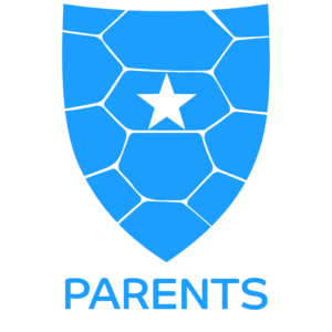 Pale blue Starshell Student Shield Icon with text "Parents"